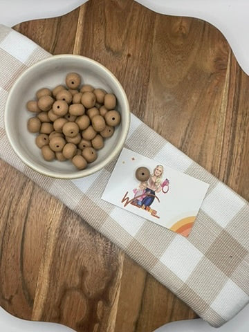 Beads F050 | 14mm silicone abacus | Camel