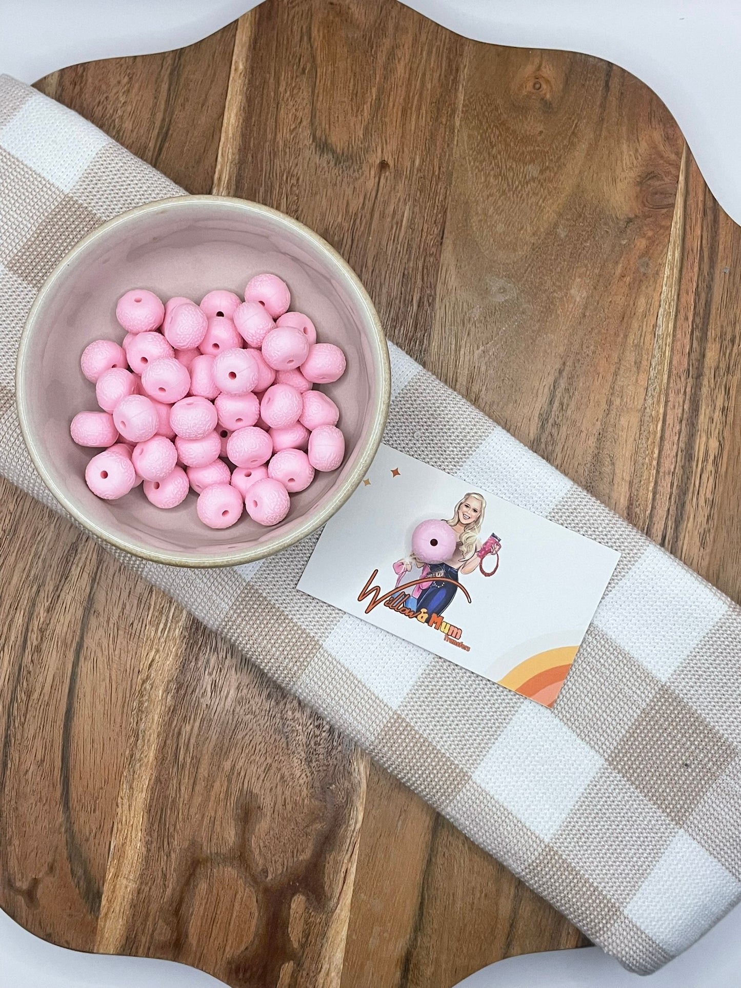 Beads F036 | 14mm silicone abacus | light pink