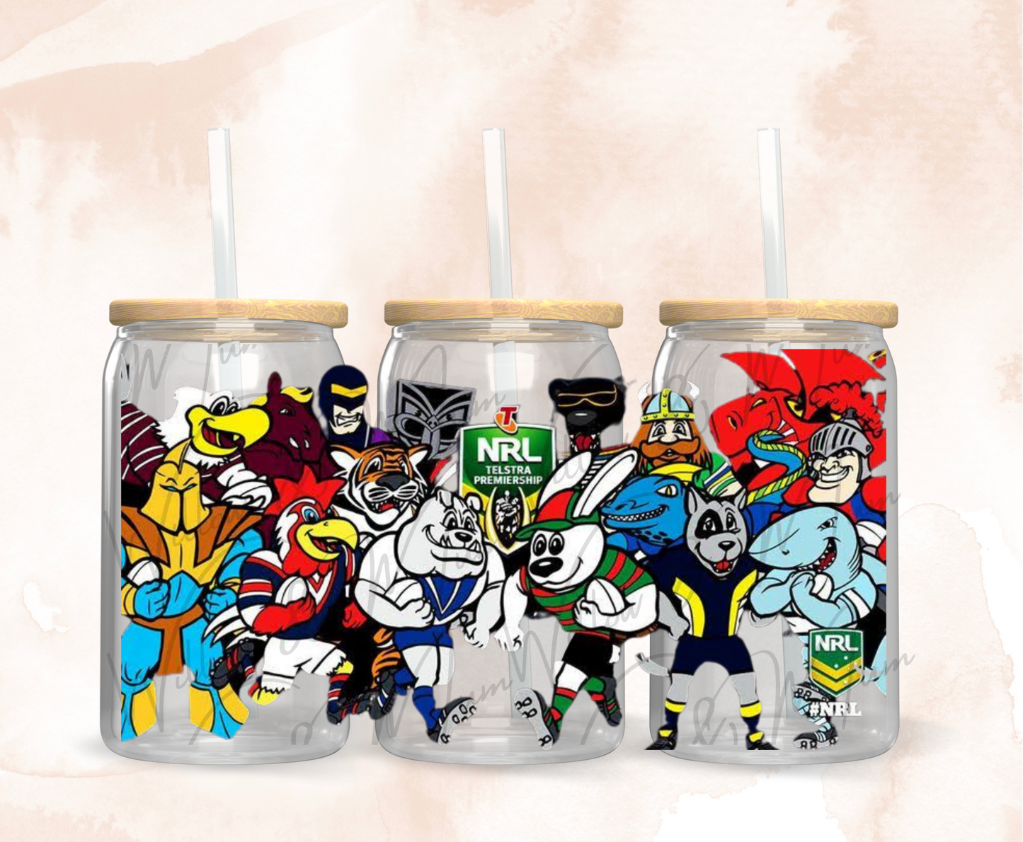 2025 |UV DTF 16OZ WRAP - Sports 100 - Mascots NRL