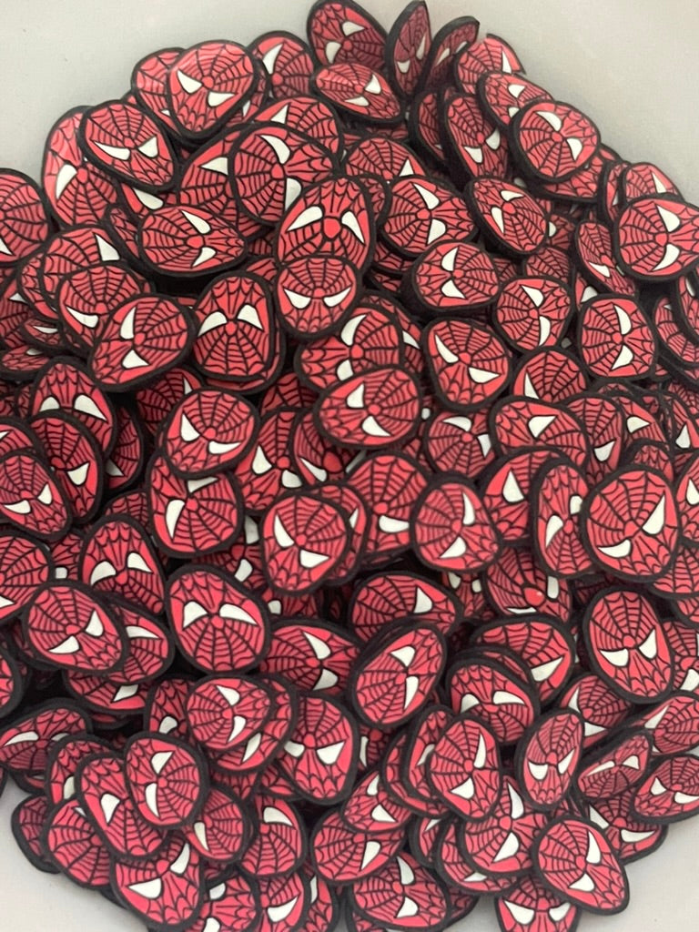 Glitter - Clay Slices | Red Spider Man Face