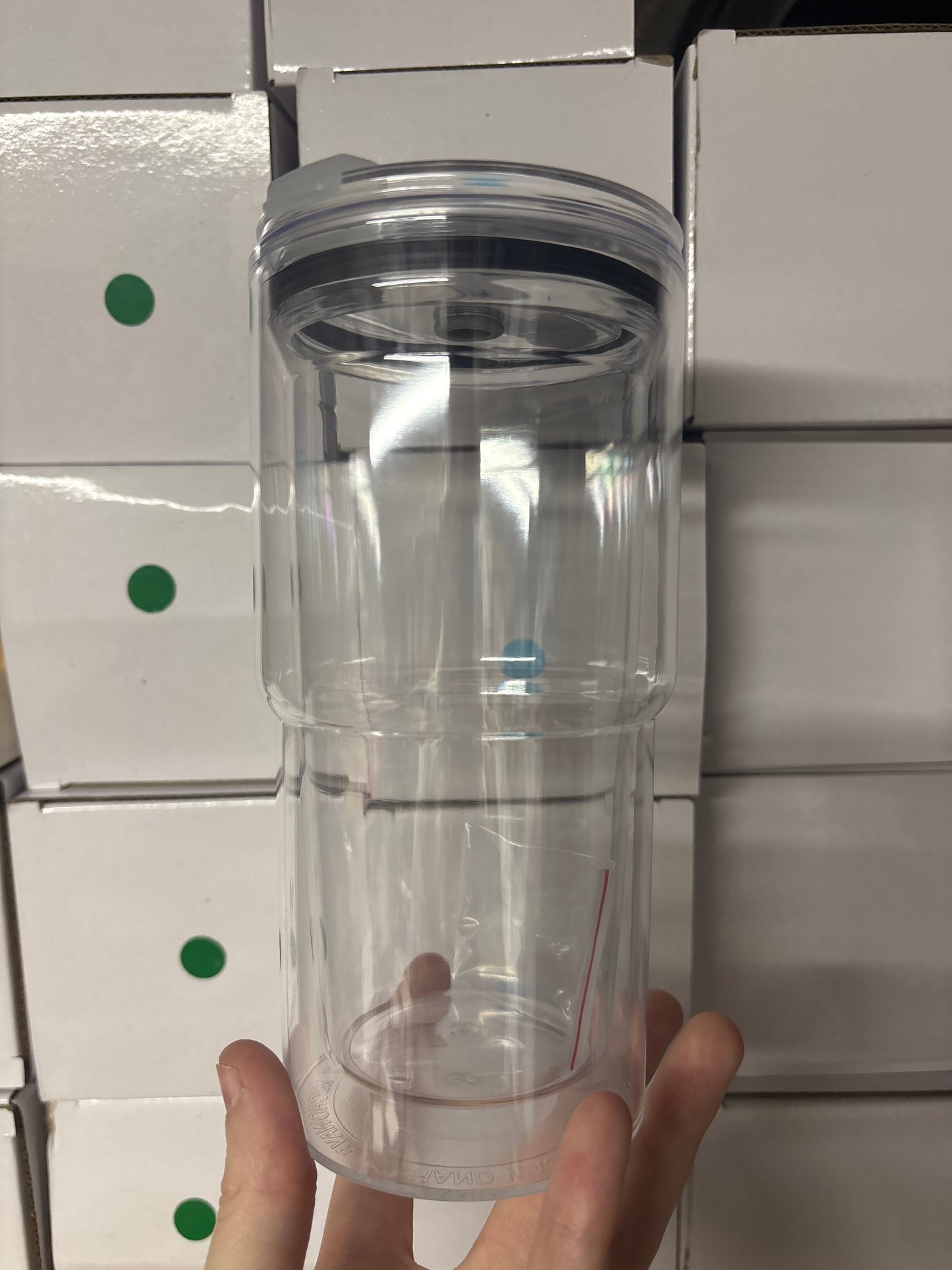 24oz Acrylic Travel Snow Globe