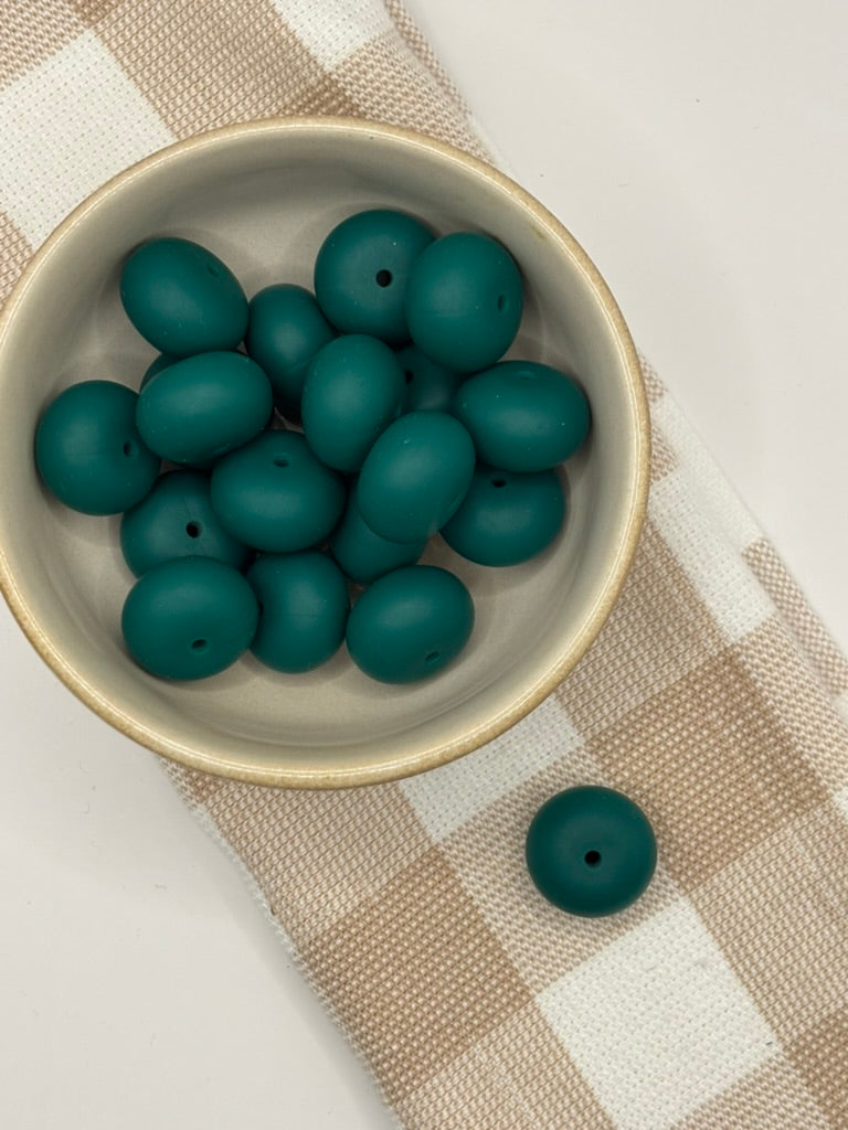 Beads 994 | Deep Green | 22mm silicone abacus