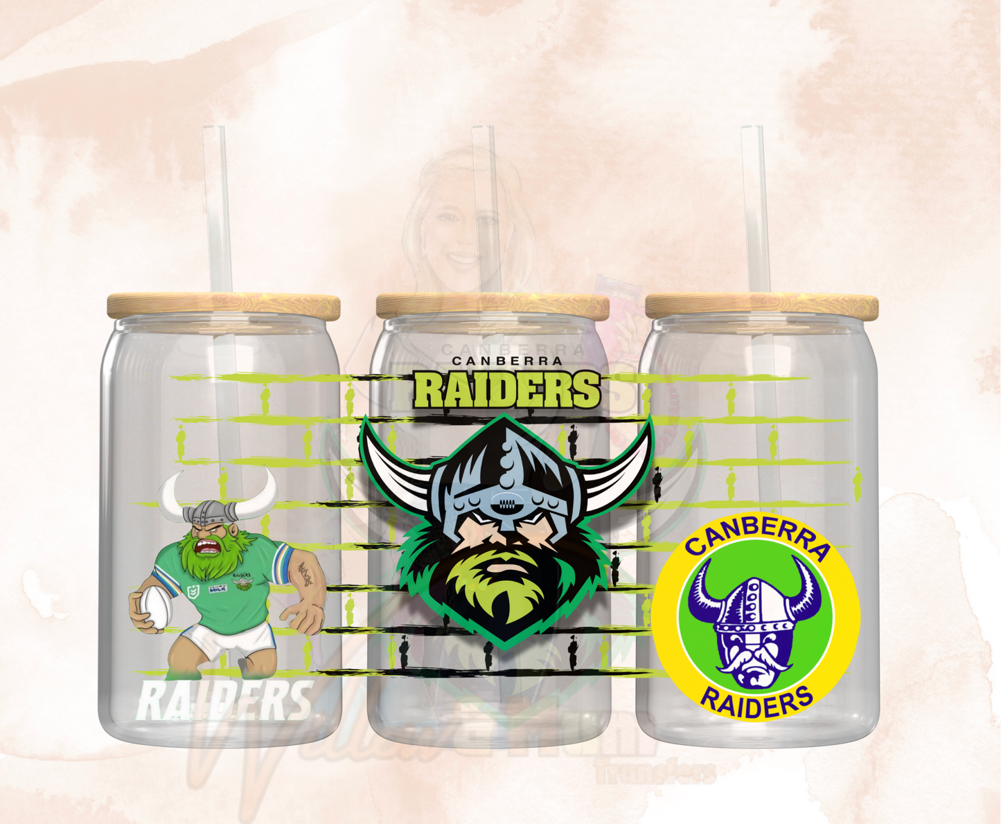 2025 |UV DTF 16OZ WRAP - Sports NRL - Raiders 2