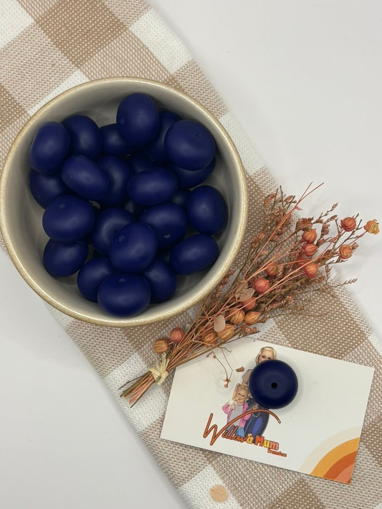Beads 2 | Navy blue | 22mm silicone abacus