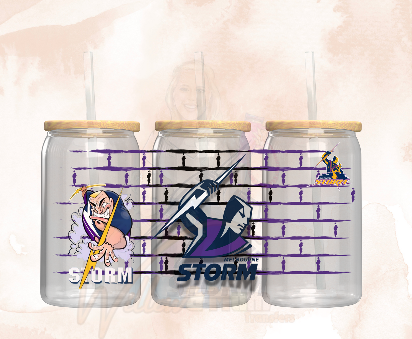 2025 |UV DTF 16OZ WRAP - Sports NRL - Storm 2