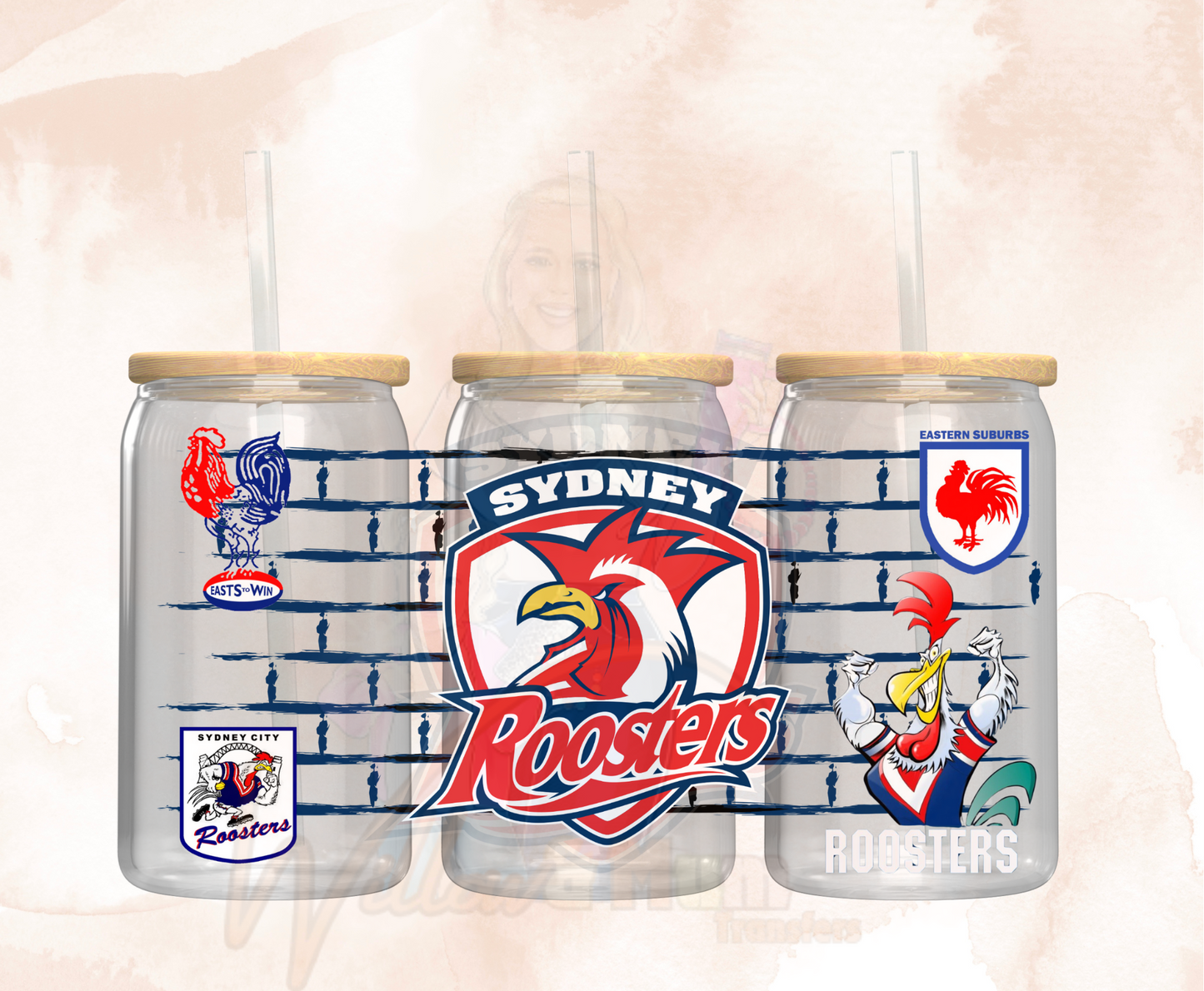 2025 |UV DTF 16OZ WRAP - Sports NRL - Roosters 2