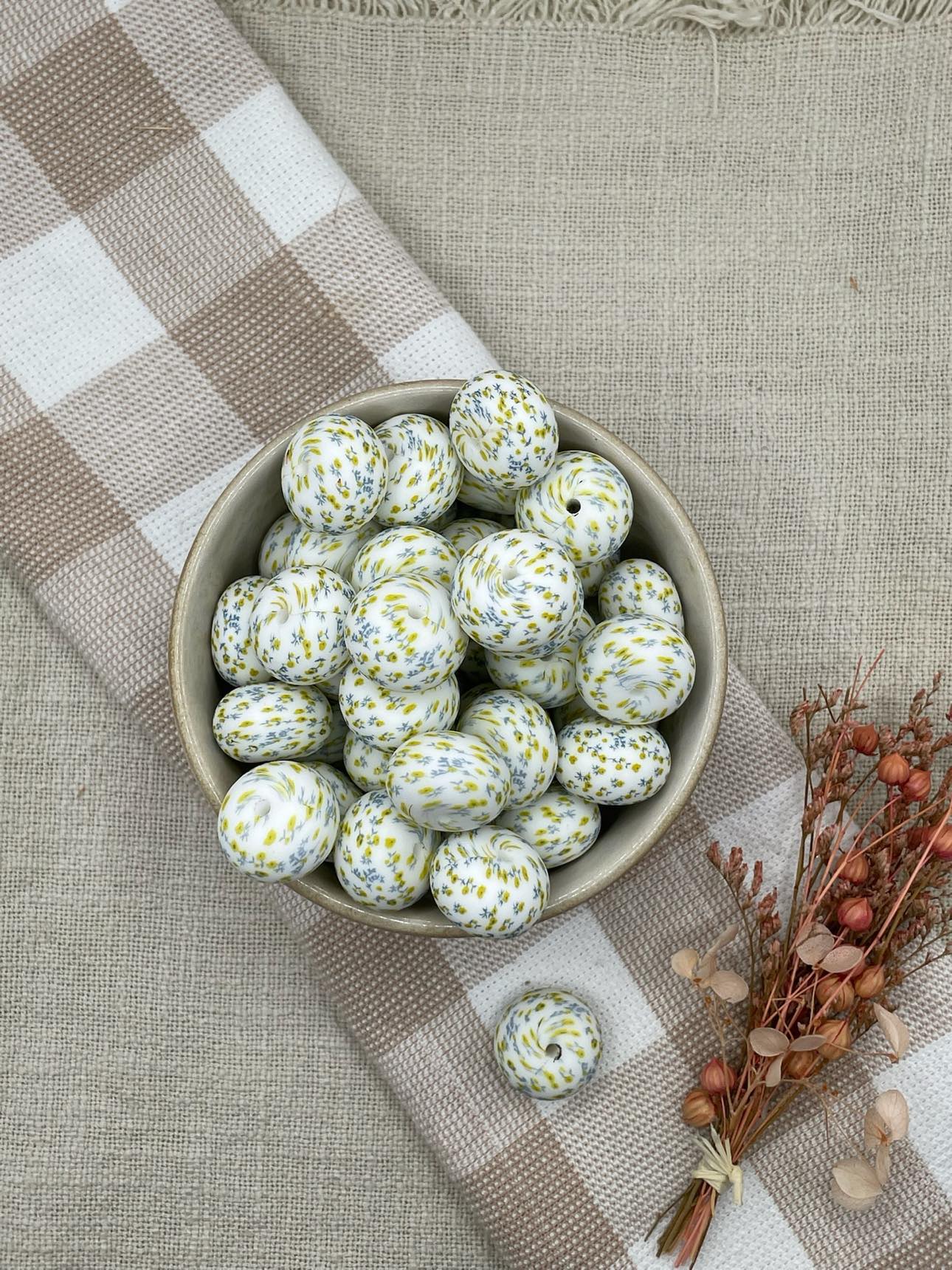 Beads 4 Patterned - 22mm silicone abacus