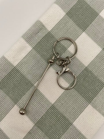 Keychain Silver | Bead-able blank