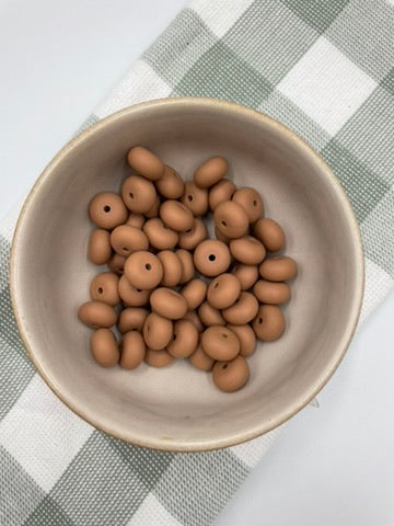 14mm silicone abacus | Camel Brown | 77