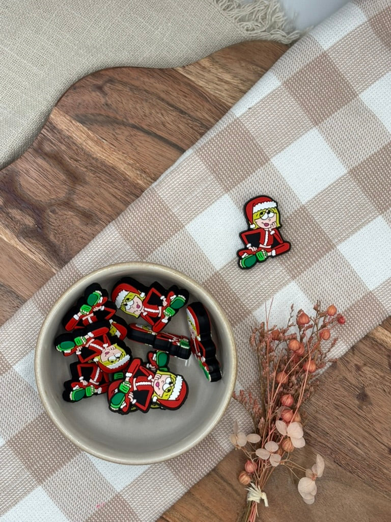 Silicone Focal Bead | 78 | Christmas lizzy