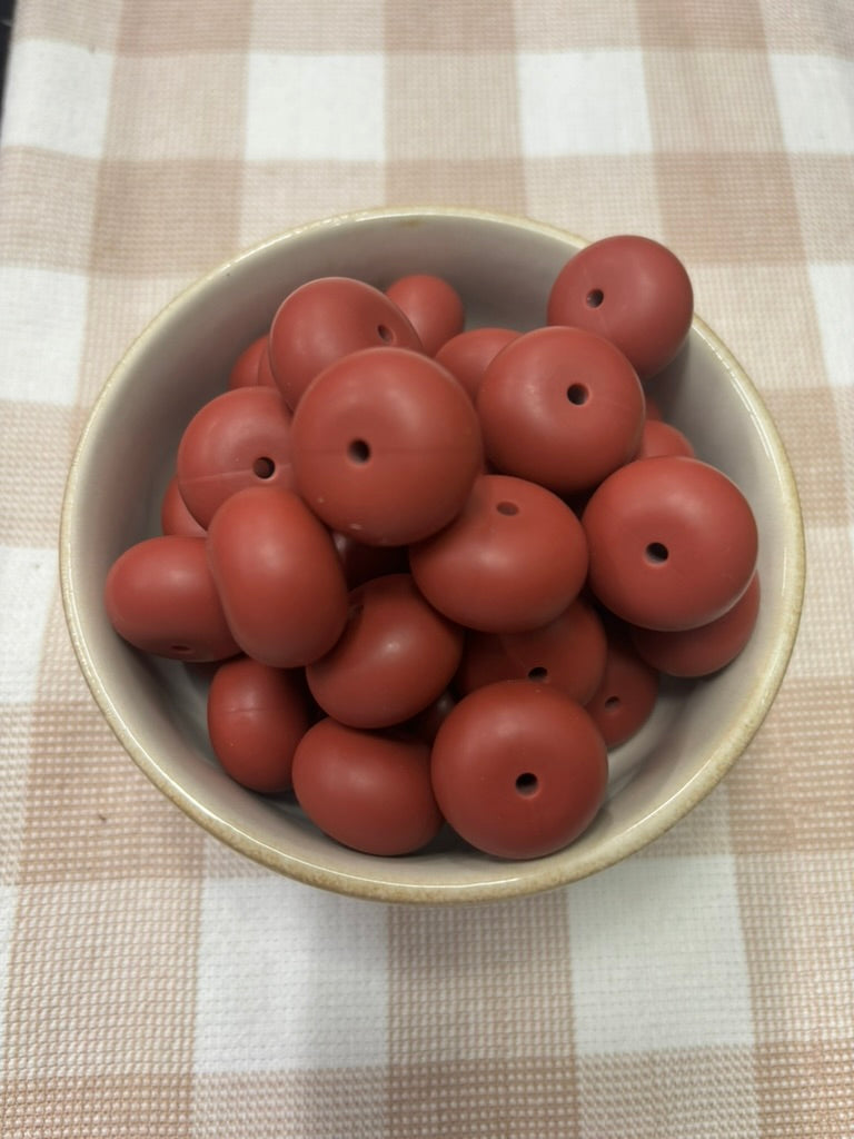 Beads 80 | 22mm silicone abacus | Maroon