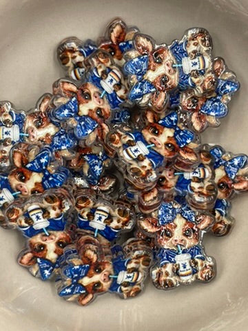 Acrylic Focal Bead | 14 highland cow