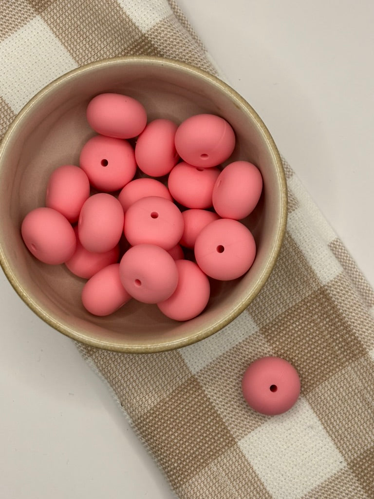 Beads 992 | Light Pink |  22mm silicone abacus