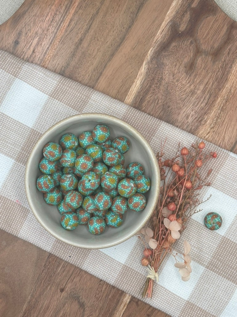 Silicone bead |  15mm | Flower 1