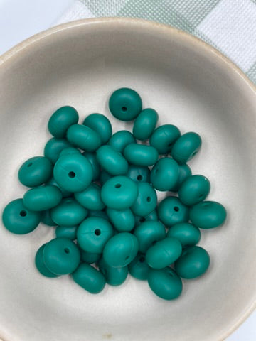 14mm silicone abacus | ChristmasDark Green | 127