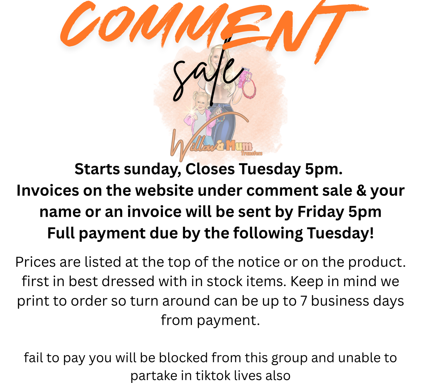 Comment Sale | Chloe W