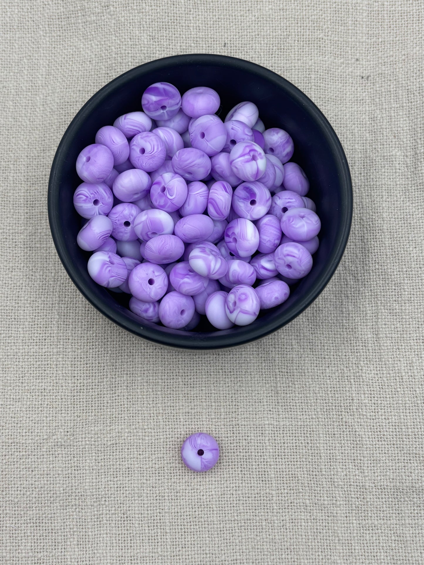 7 | Purple Twist | 14mm silicone abacus