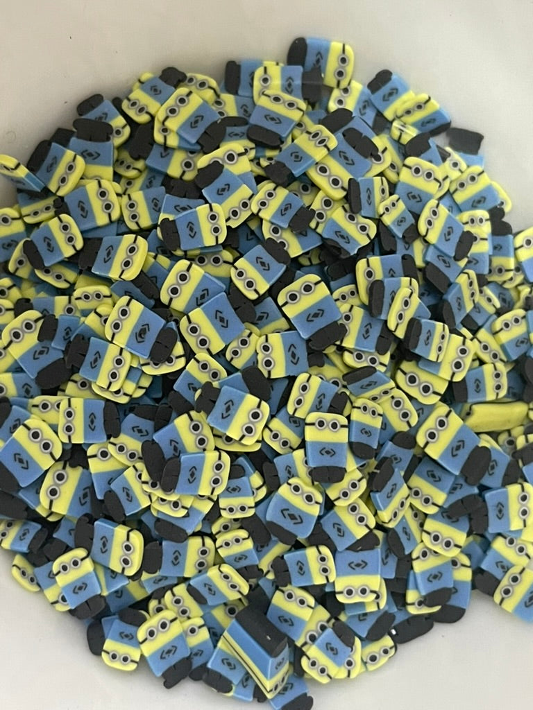 Glitter - Clay Slices | Blue and Yellow Min on