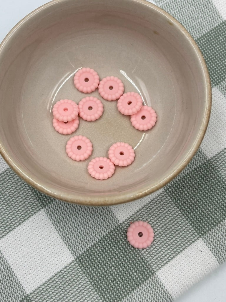 Bubble Spacer Bead | 14mm | 4| Baby pink
