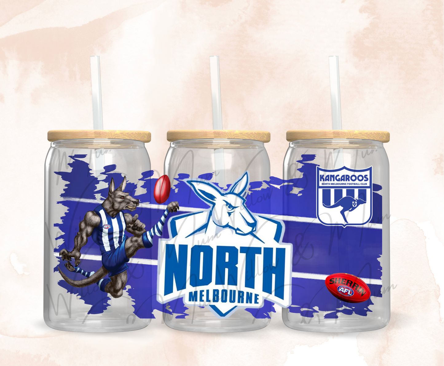 2025 |UV DTF 16OZ WRAP - Sports - North Melbourne Kangaroos