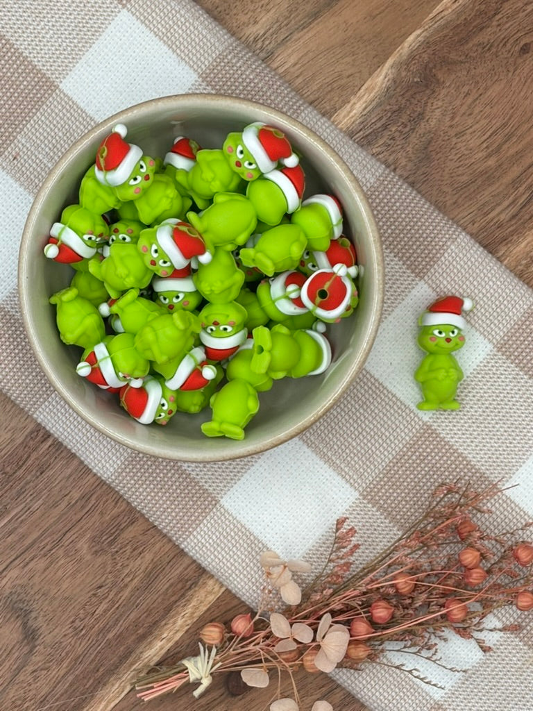 3D Silicone Focal Bead - 98 | Grinch