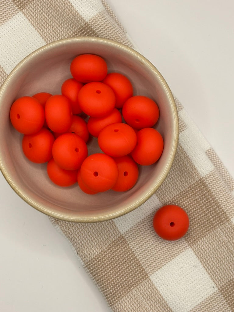 Beads 995 | ruby Red |  22mm silicone abacus