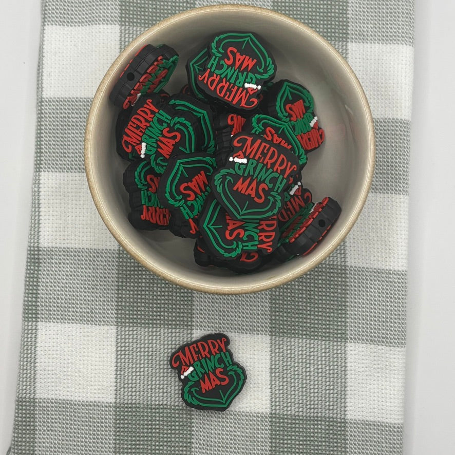 Silicone Focal Bead | 502 | Christmas Grinch