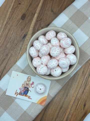 Beads 11 Patterned - 22mm silicone abacus