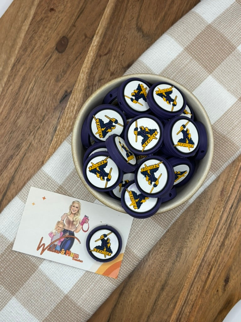 NRL Silicone Focal Bead - Storm