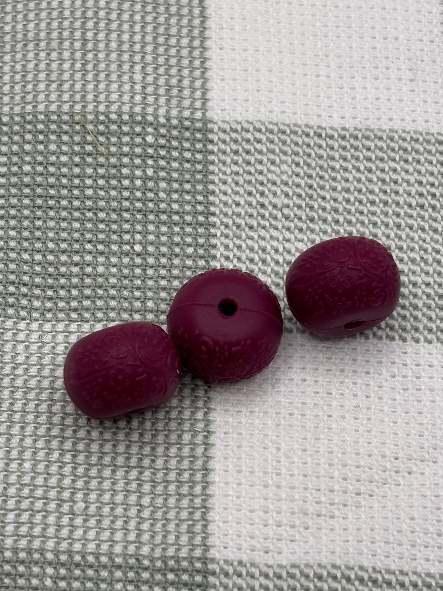 Beads F041 | 14mm silicone abacus | Wine Red