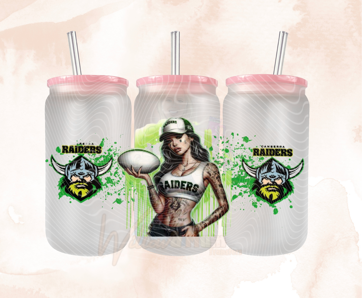 2025 |UV DTF 16OZ WRAP - Sports NRL - Raiders 3