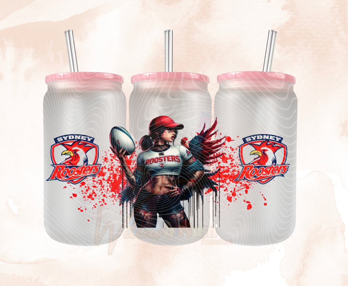 2025 |UV DTF 16OZ WRAP - Sports NRL - Roosters 3