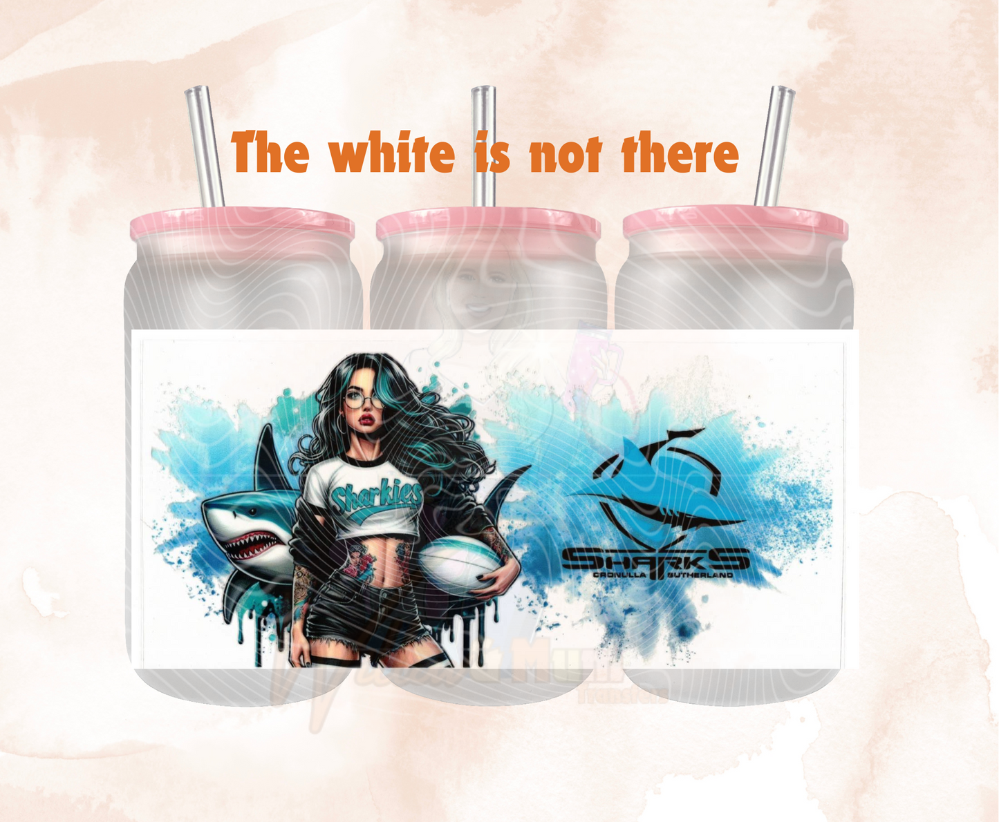 UV DTF 16OZ WRAP - Sports NRL - Sharks 3