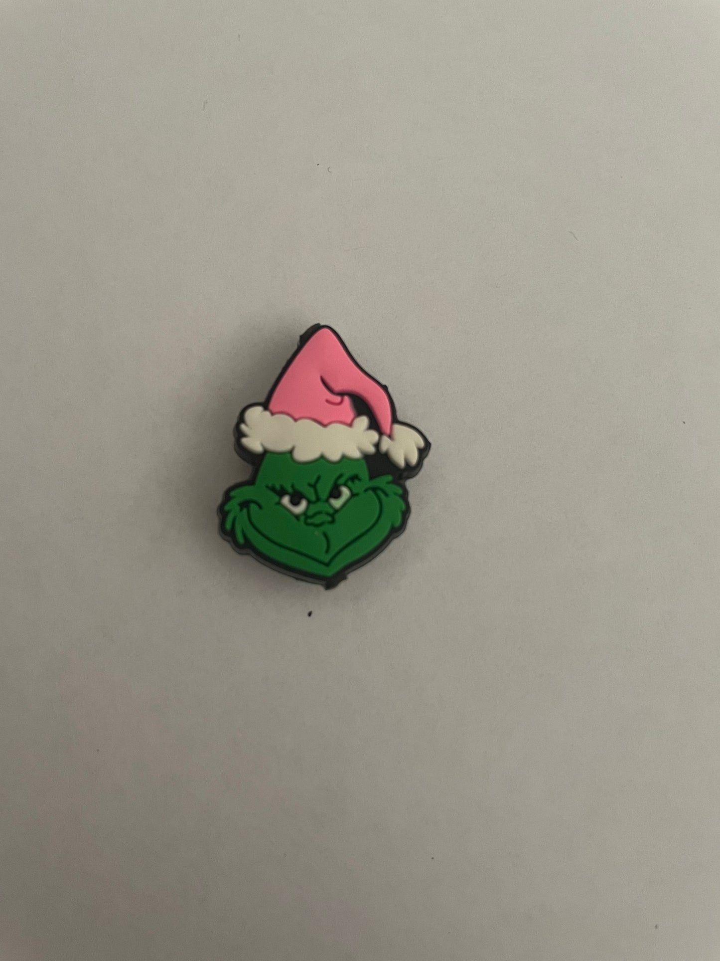 Silicone Focal Bead -41 -  GRINCH PINK HAT