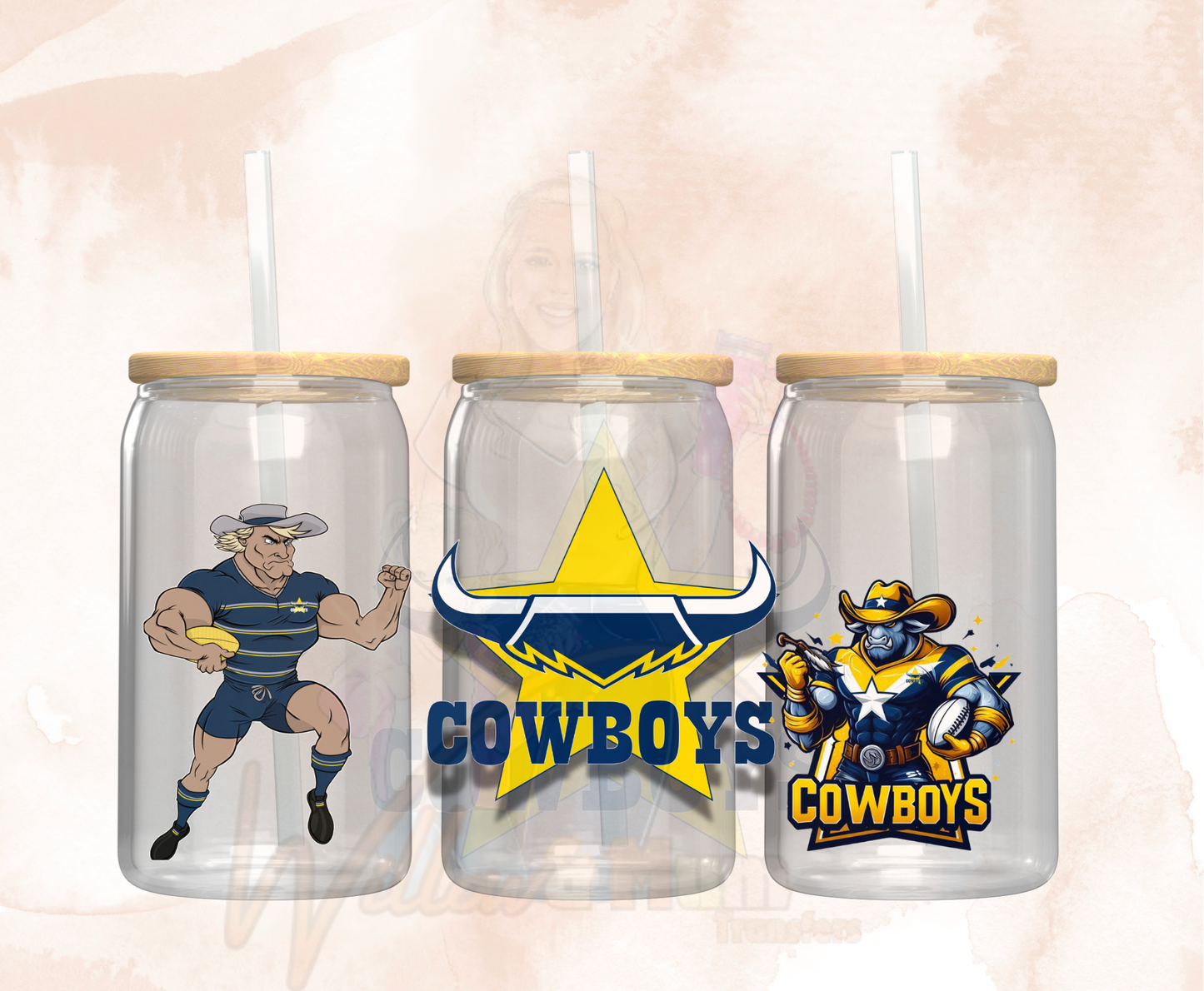 2025 |UV DTF 16OZ WRAP - Sports NRL - Cowboys