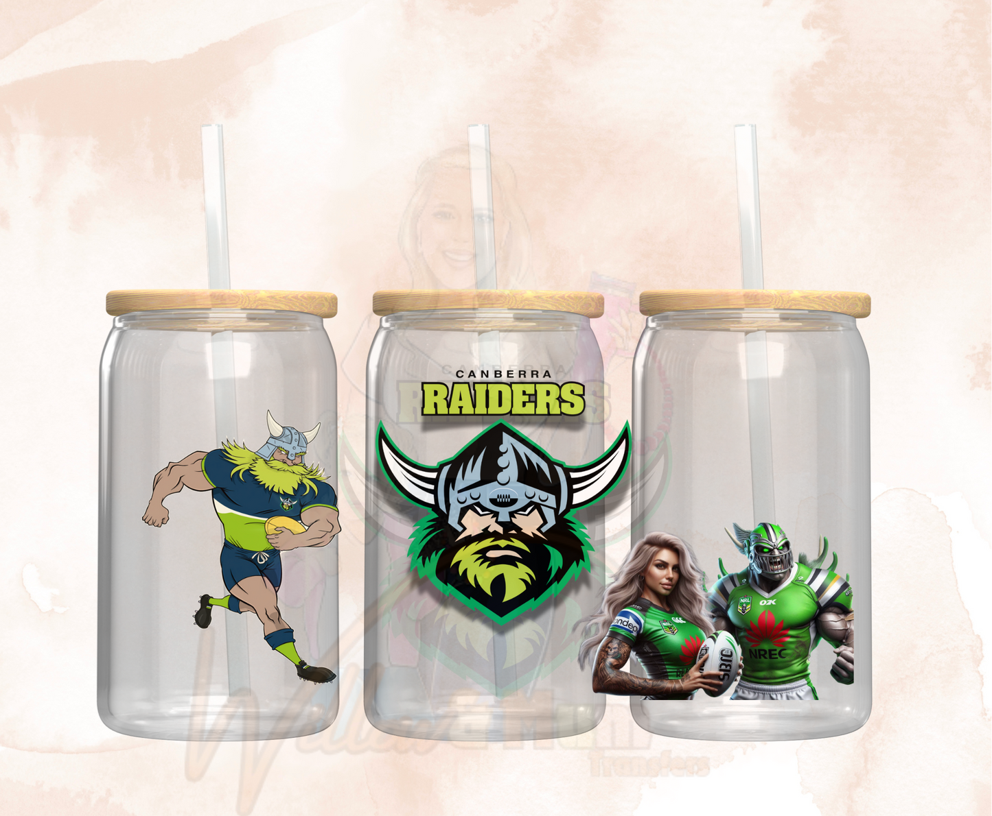 2025 |UV DTF 16OZ WRAP - Sports NRL - Raiders