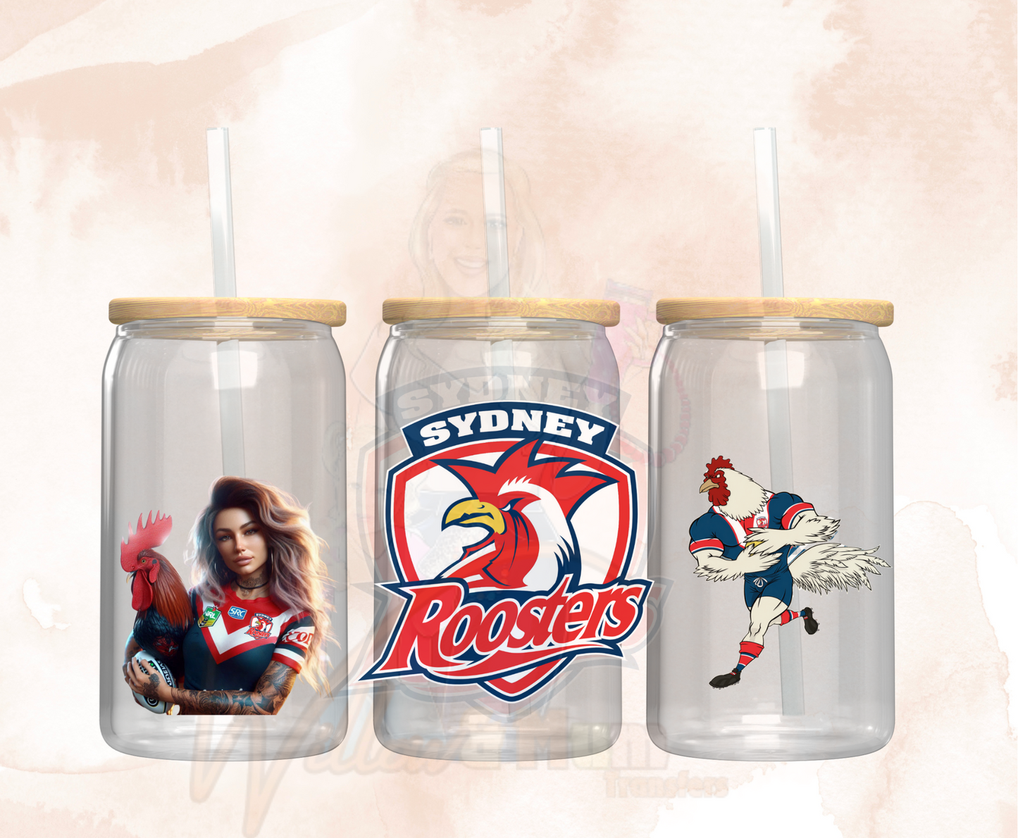 2025 |UV DTF 16OZ WRAP - Sports NRL - Roosters