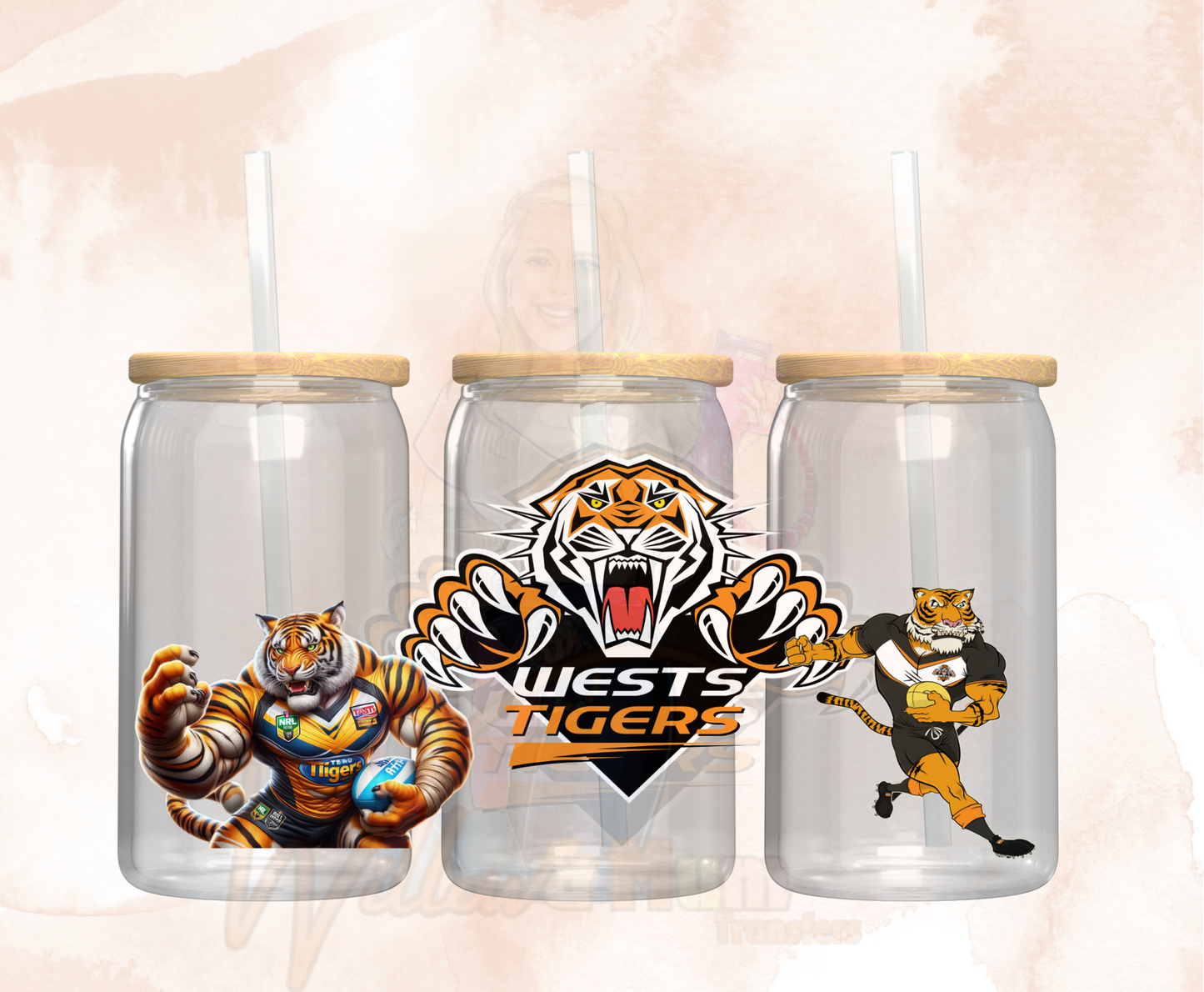 2025 | UV DTF 16OZ WRAP - Sports NRL - West Tigers