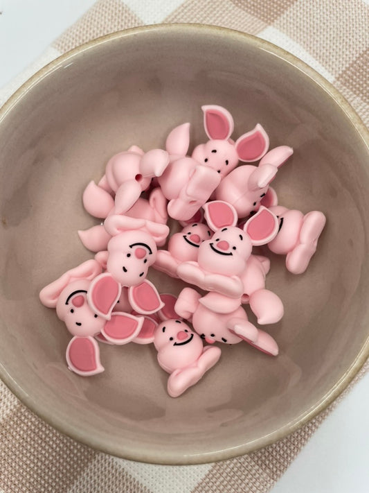 Silicone Focal Bead - 117 | piglet head