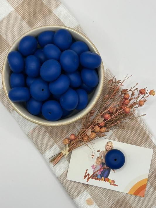 Beads 50 |  Navy | 22mm silicone abacus