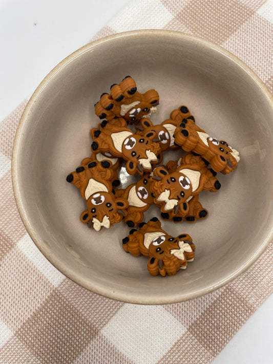 Silicone Focal Bead | 382 | Brown Cow