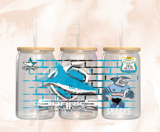 UV DTF 16OZ WRAP - Sports NRL - Sharks 2