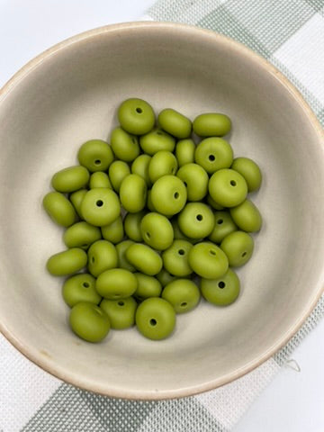 14mm silicone abacus |Army Green  |19