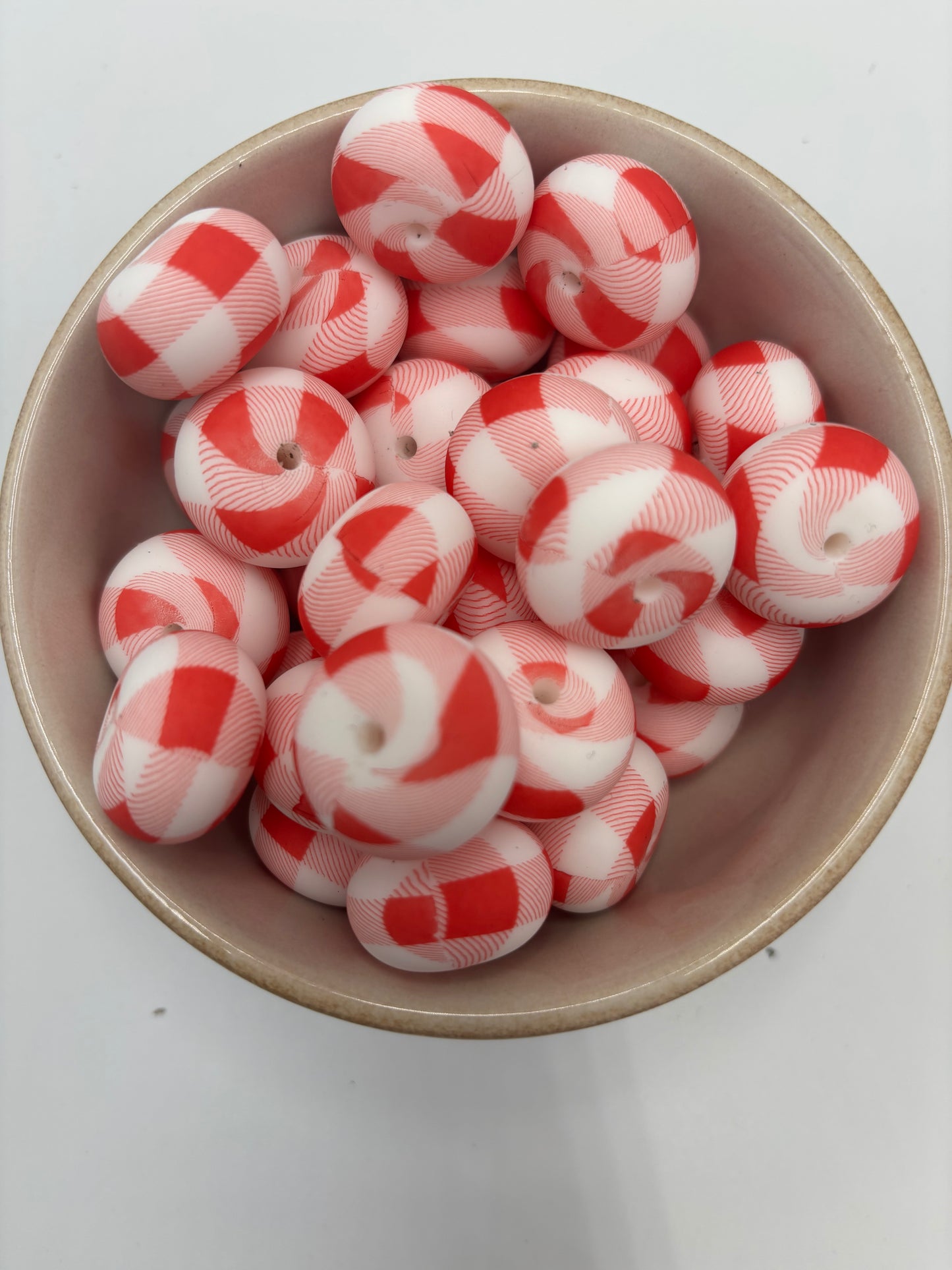Beads 22mm silicone abacus | Patterned  24