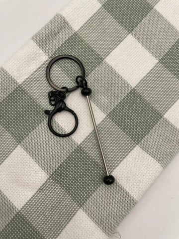 Keychain Black | Bead-able blank
