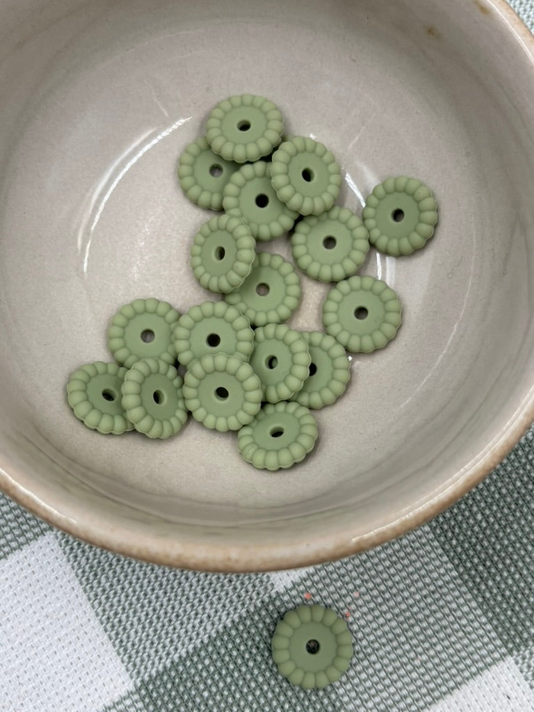 Bubble Spacer Bead | 14mm | 8| Green