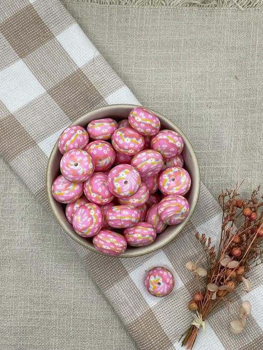 Beads 12 Patterned - 22mm silicone abacus