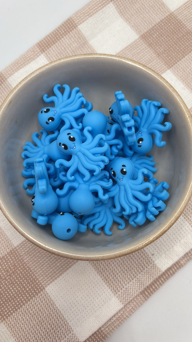 3D Silicone Focal Bead | Octopus | 477