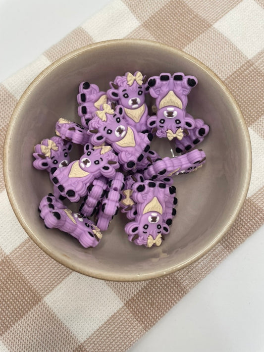 Silicone Focal Bead - 96 | purple Cow