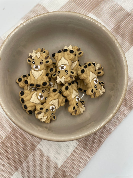3D Silicone Focal Bead | 334 | Cow